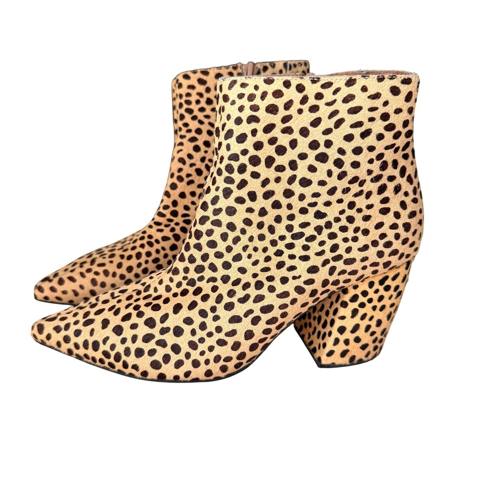 Leopard‎ Calf Pony Hair Ankle Boots 6 Jeffrey Campbell Final Mob Wife Eclectic
